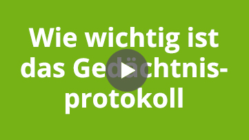 Gedächtnisprotokoll Gedächtnisprotokoll